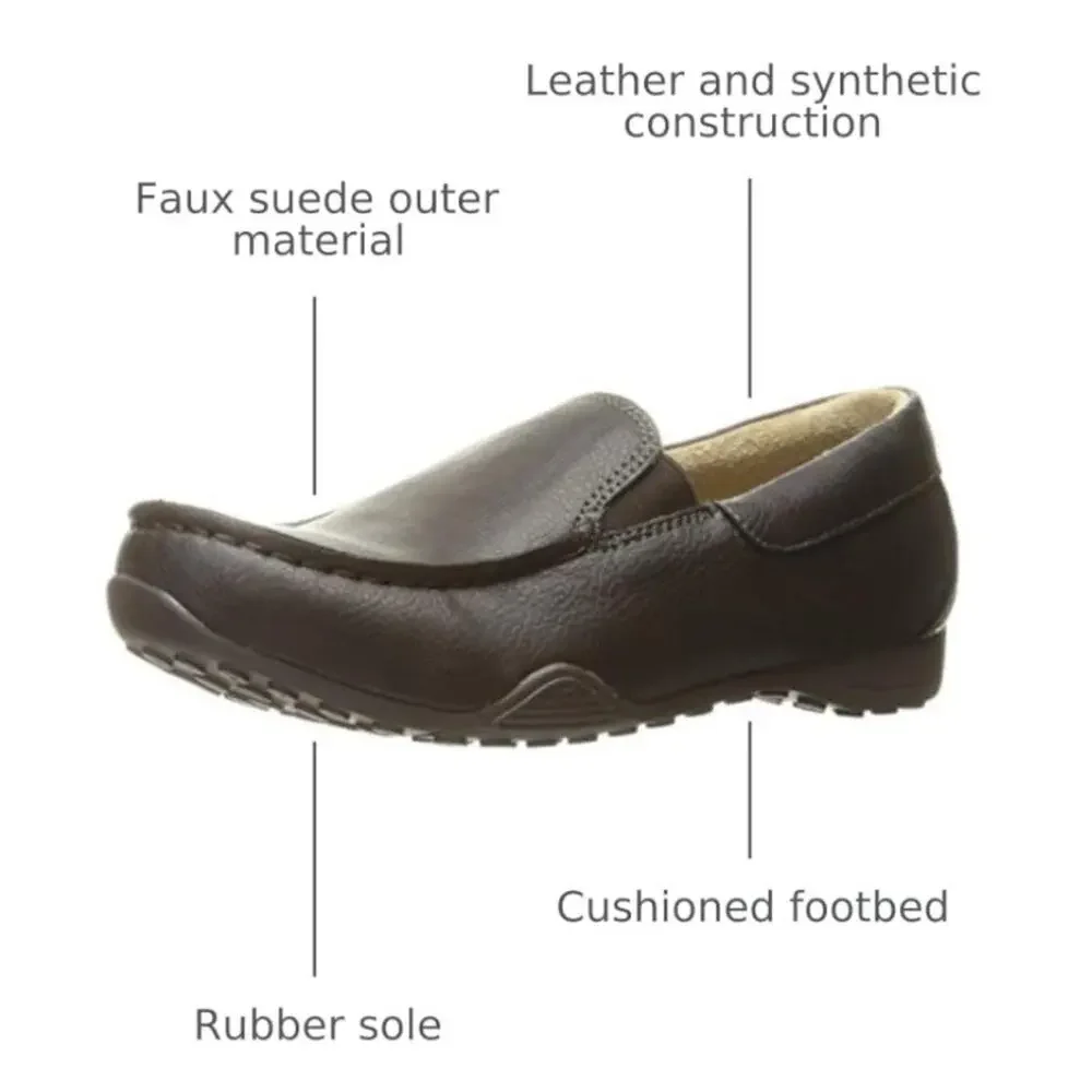 The Children's Place Boys Slip On Loafer Faux Suede Dress Shoe (Size 4 Big Kids)